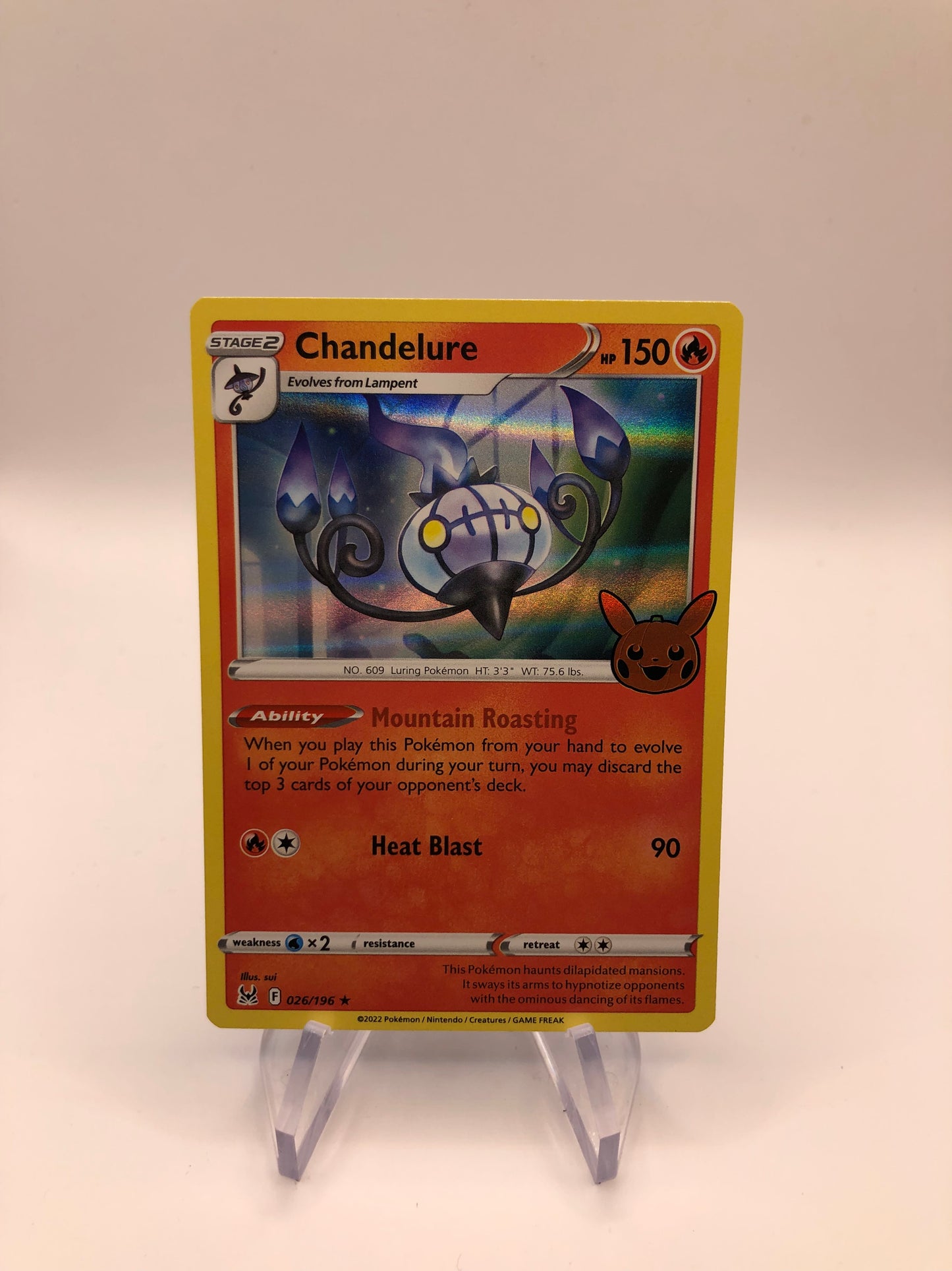 Pokemon Karte Holo Chandelure 26/196 Deutsch