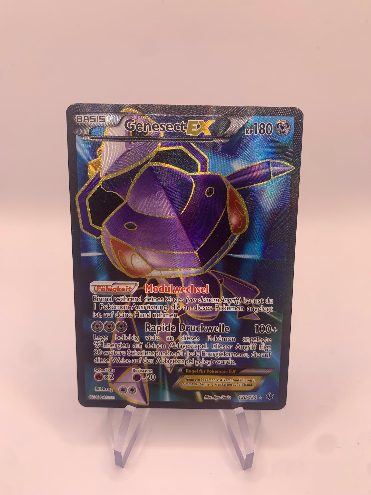 Pokemon Karte EX Fullart Genesect 120/124 Deutsch