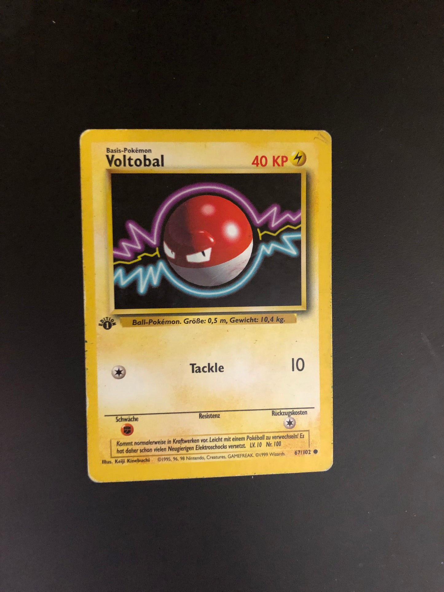 Pokemon Karte 1.Edition Voltobal 67/102 Deutsch