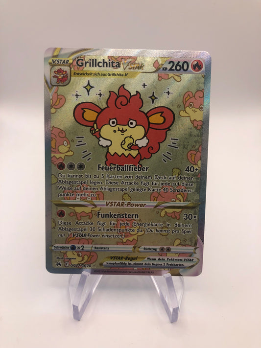 Pokemon Karte Vstar Alt-Art Grillchita GG37/GG70 Deutsch