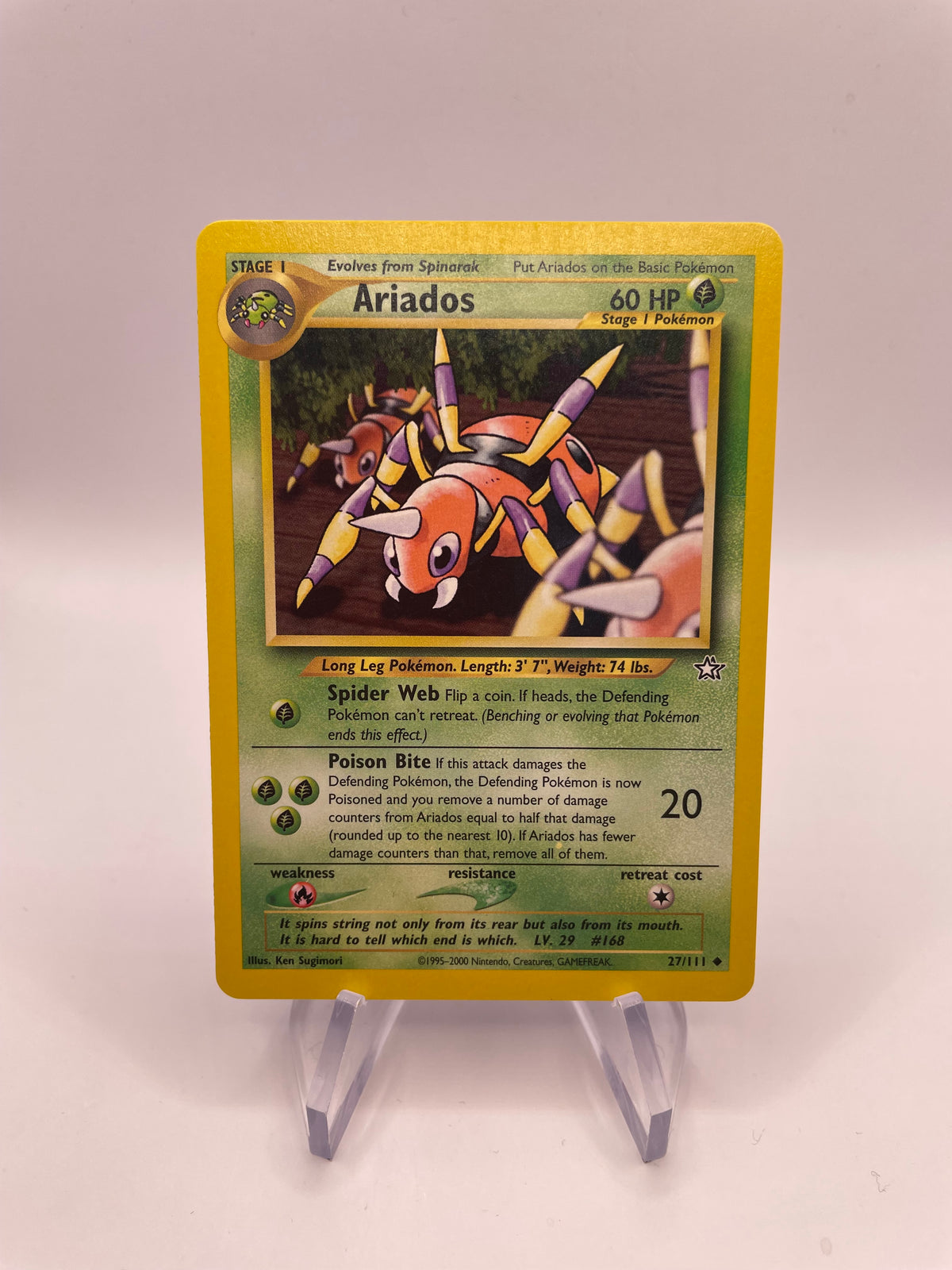 Pokemon Karte Ariados Neo Genesis 27/111 Englisch