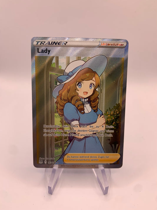 Pokemon Karte Trainer Lady 193/196 Deutsch