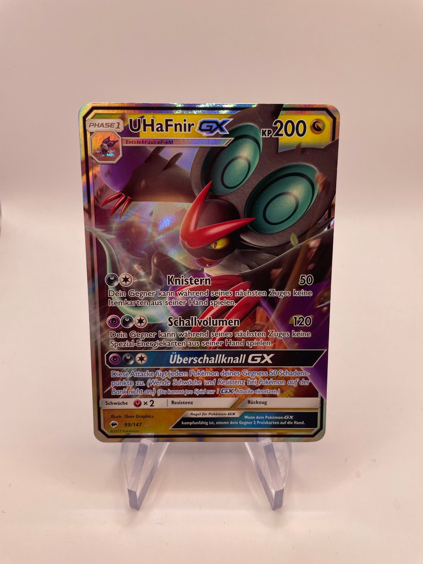 Pokémon Karte UHaFnir GX 99/147 Deutsch