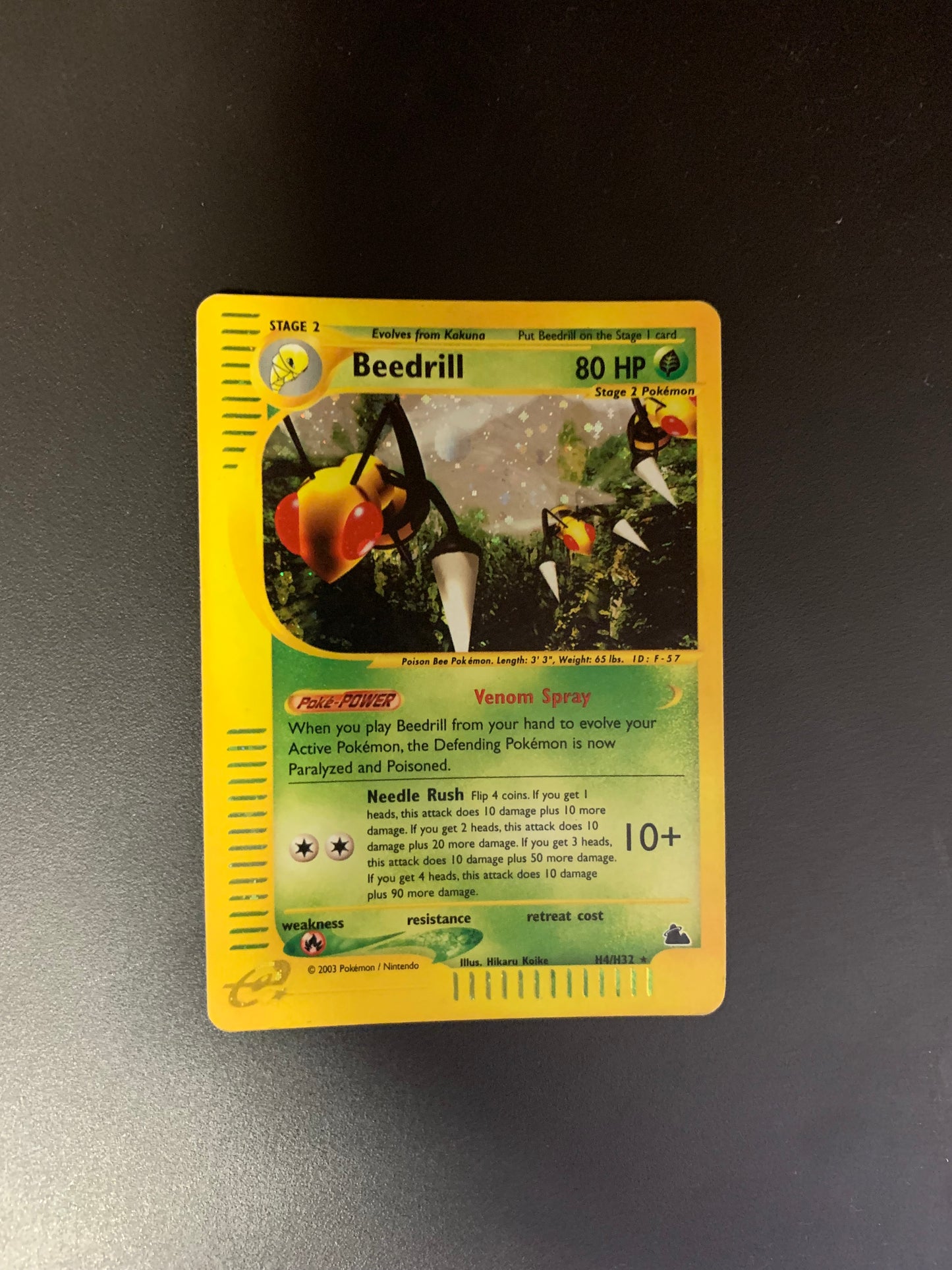 Pokemon Karte E-Serie Holo Bibor H4/H32 Englisch