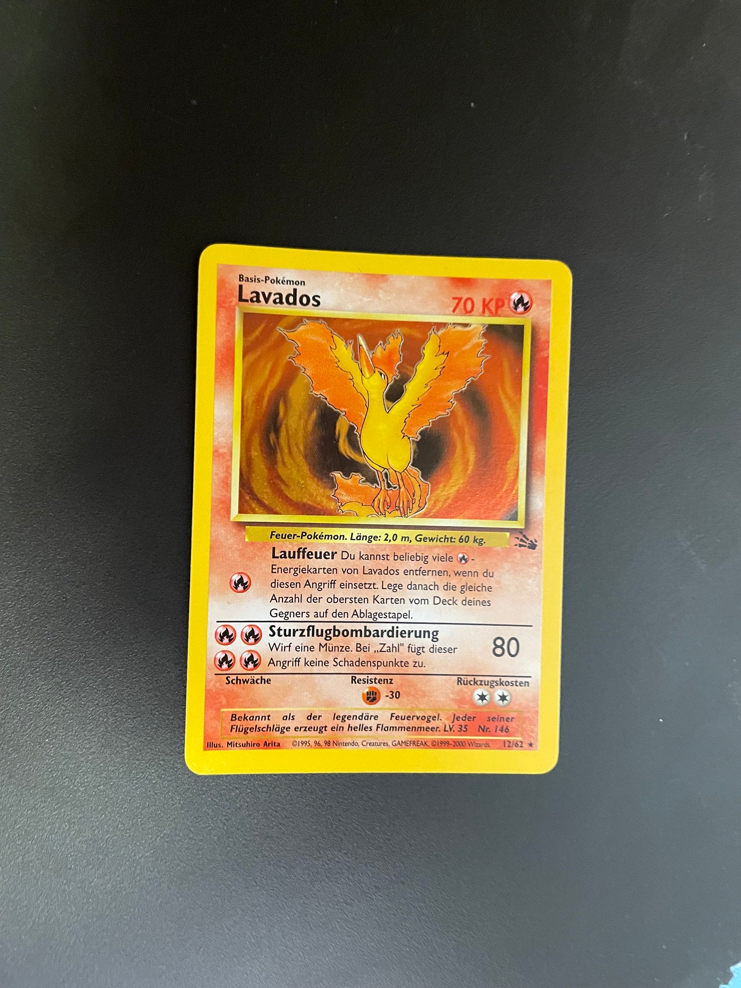 Pokemon Karte Holo Lavados 12/62 Deutsch