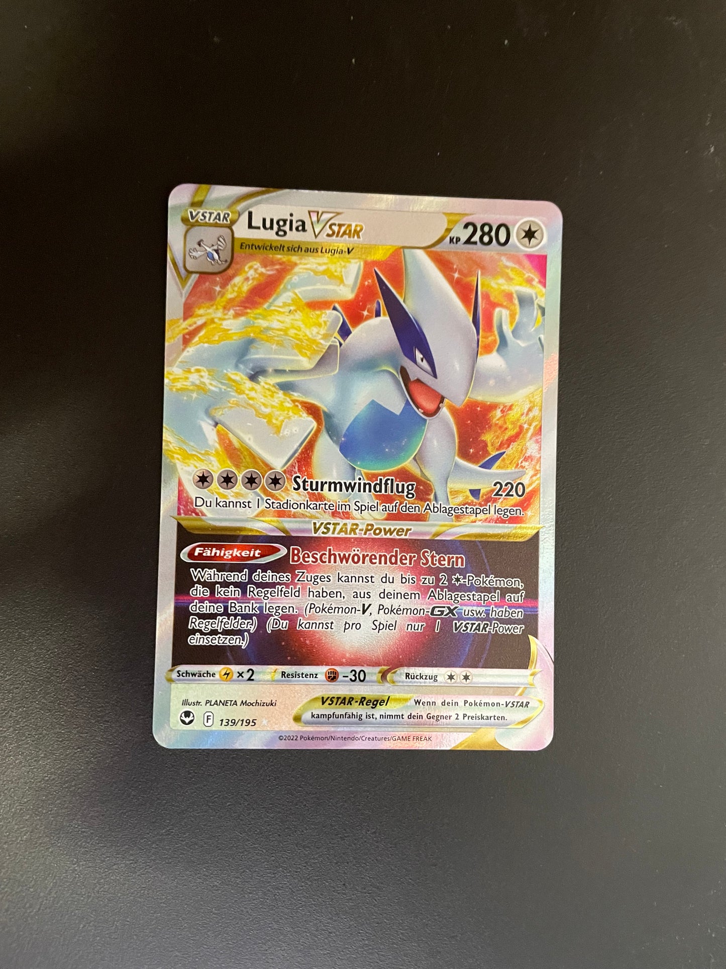 Pokemon Karte Vstar Lugia 139/195 Deutsch