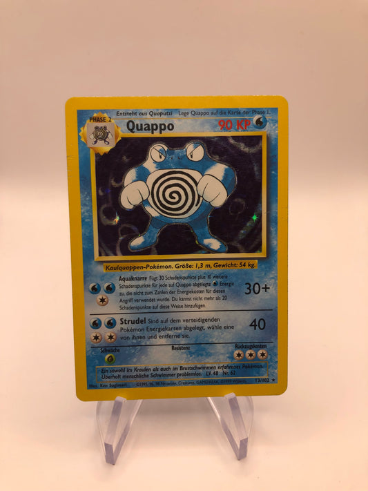 Pokemon Karte Holo Quappo Base Set 13/102 Deutsch