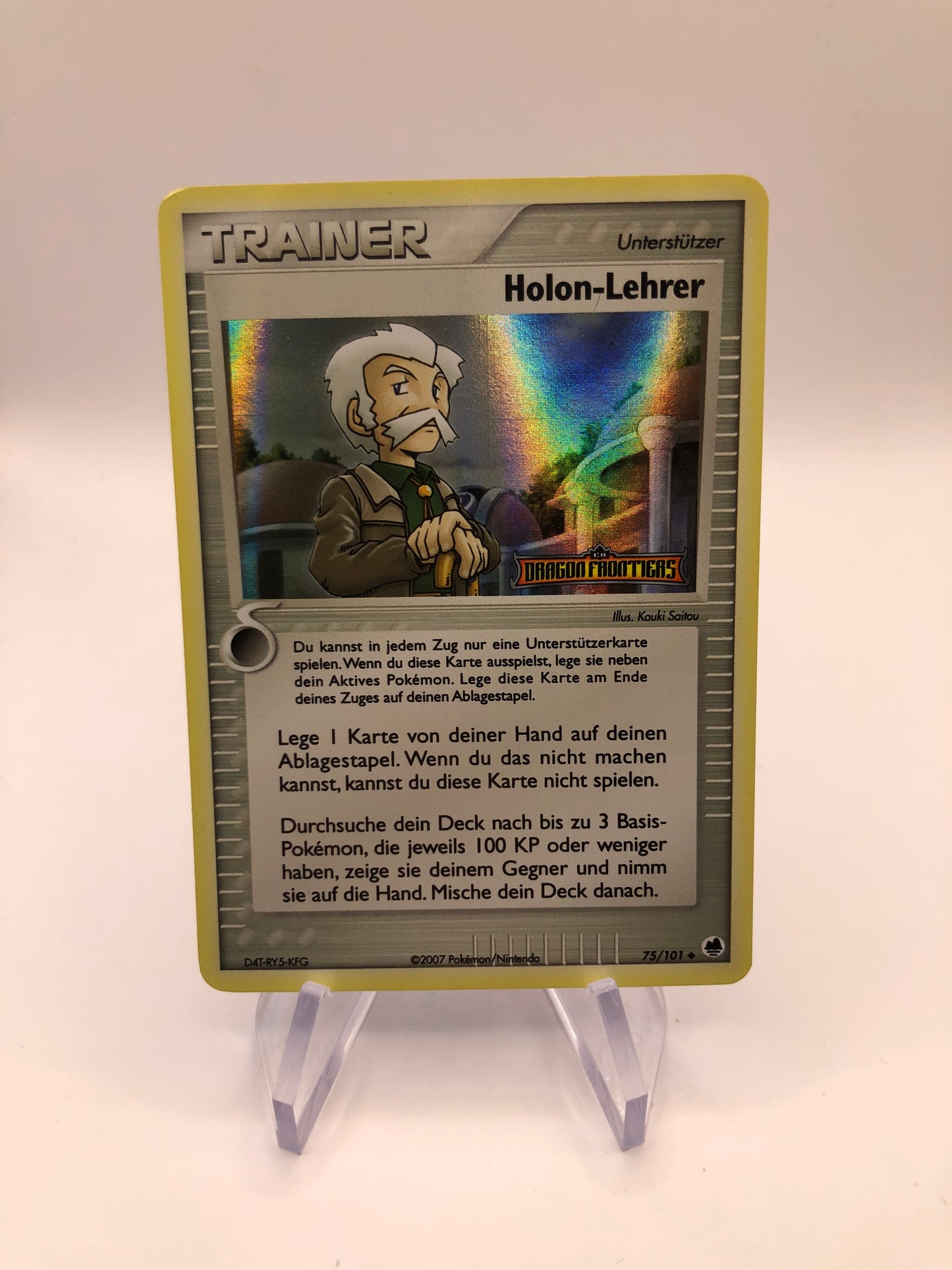 Pokemon Karte Stamp Trainer Holon-Lehrer 75/101 Deutsch