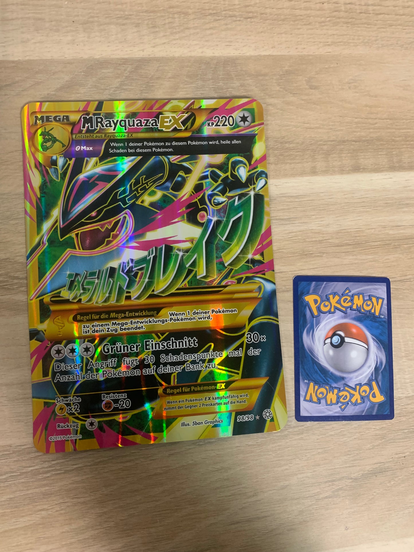 Pokemon Karte XXL Mega Rayquaza 98/98 Deutsch