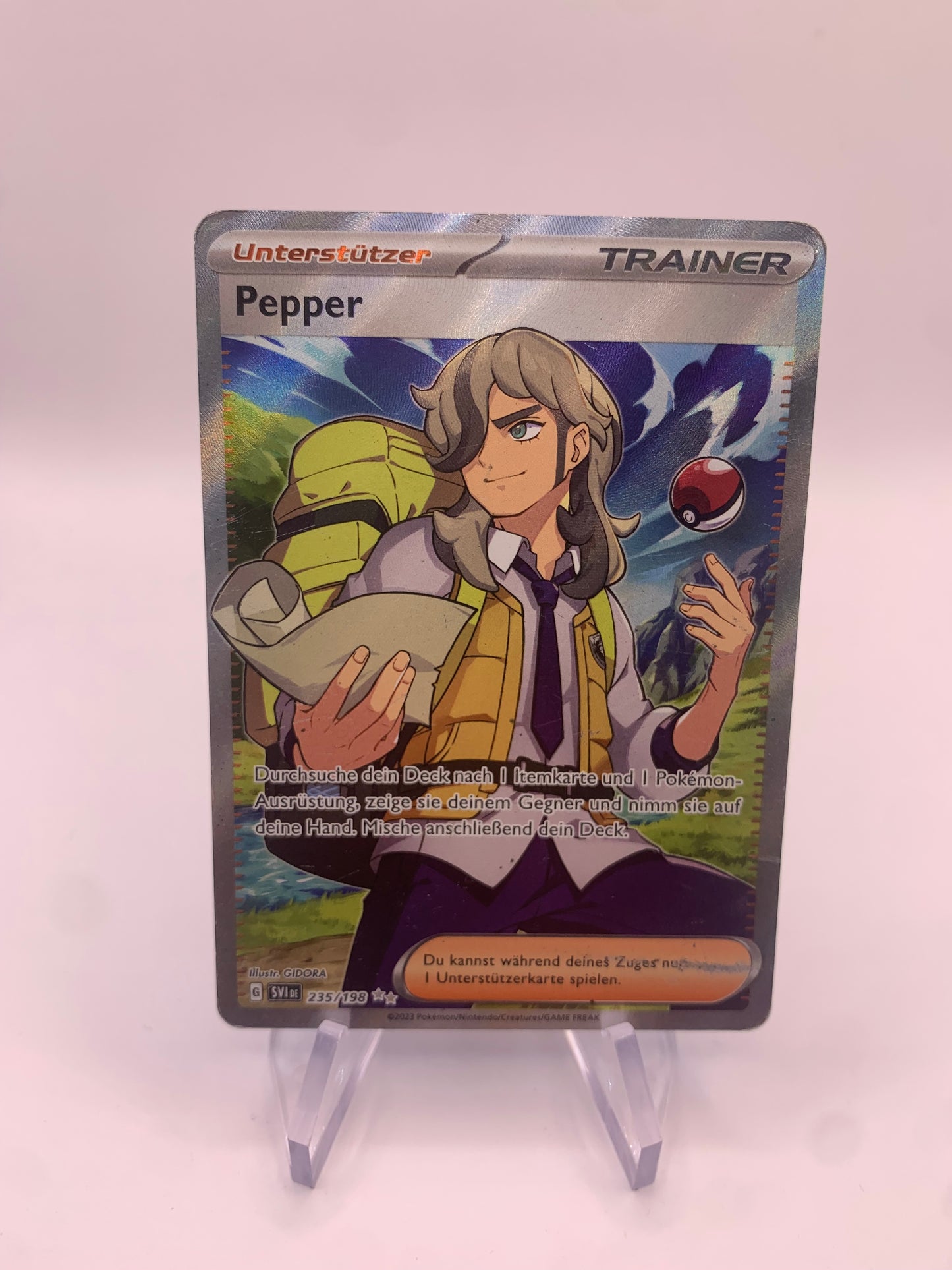 Pokemon Karte Trainer Pepper 235/198 Deutsch