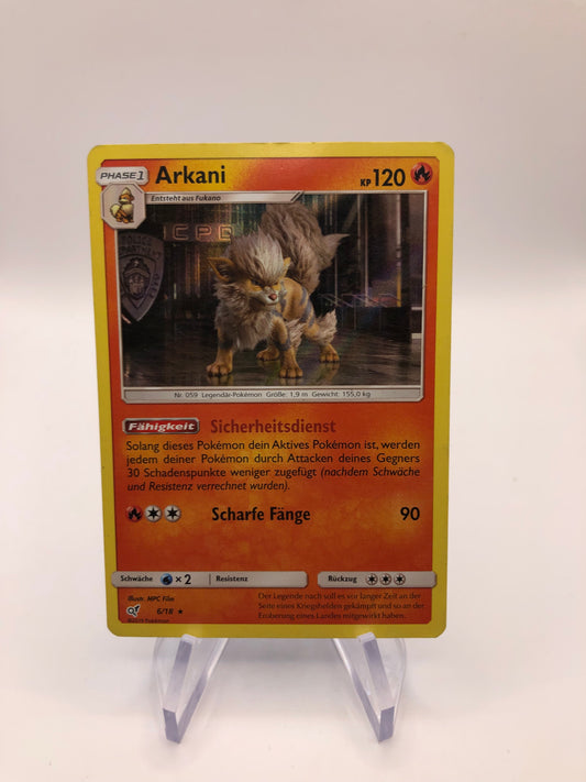 Pokemon Karte Holo Arkani 6/18 Deutsch