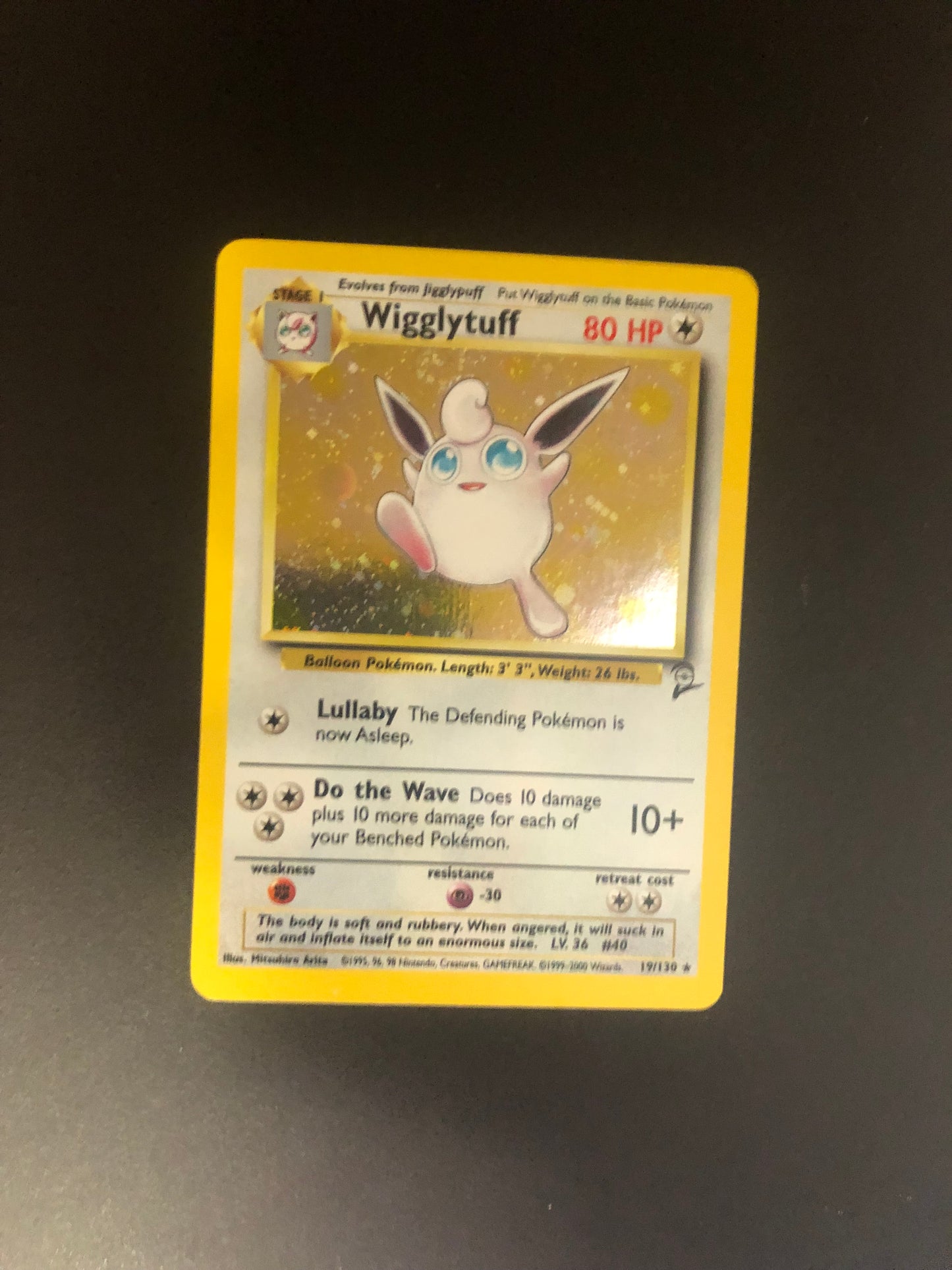 Pokemon Karten Holo Knuddeluff 19/130 Englisch
