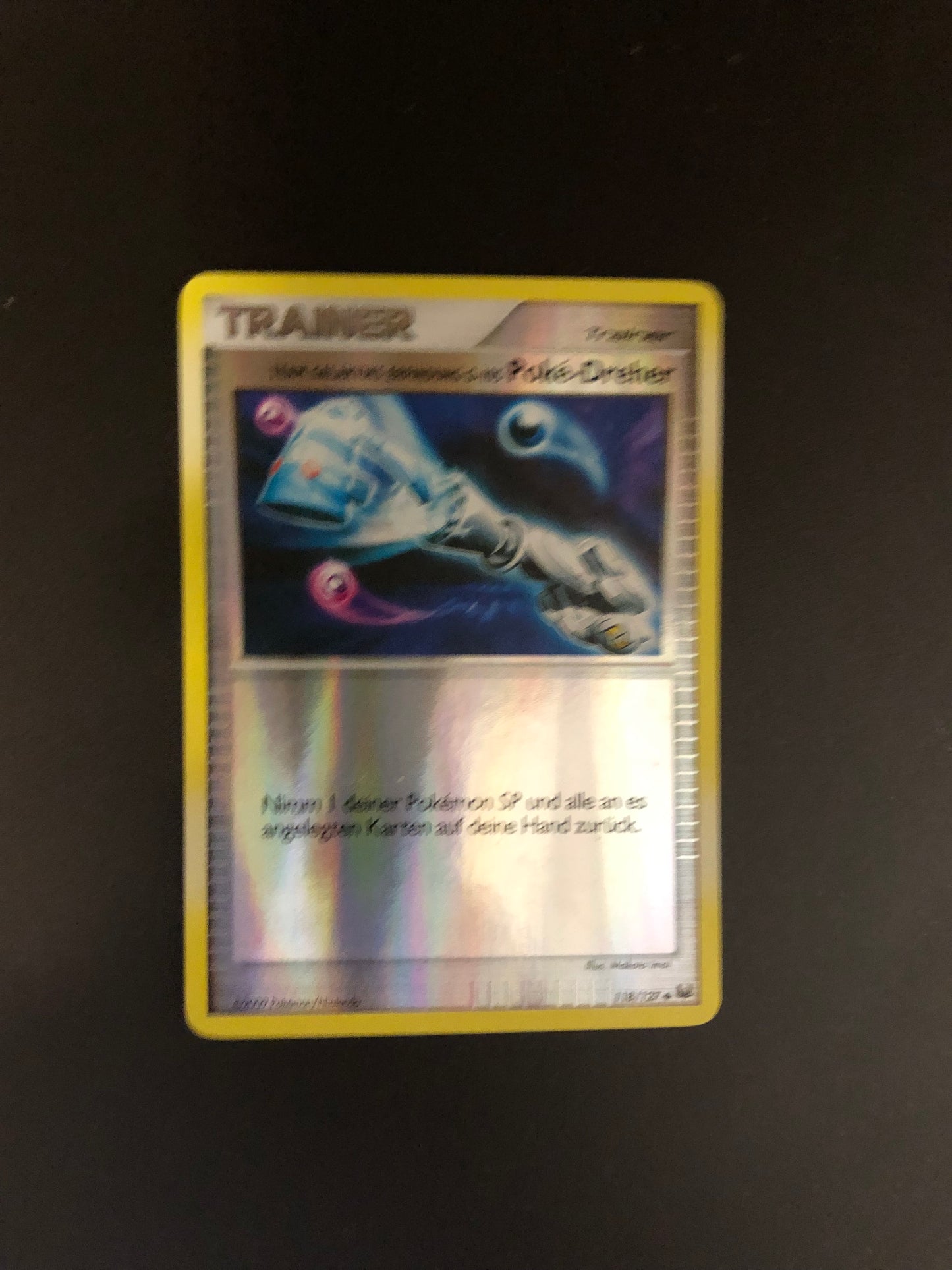 Pokemon Karte Revers Trainer Poke Dreher 118/127 Deutsch