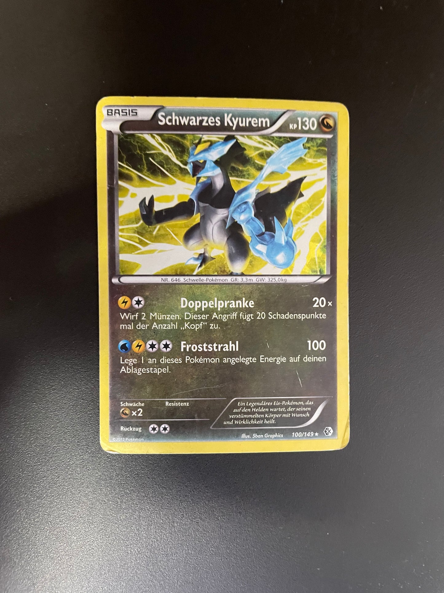 Pokemon Karte Holo Schwarzes Kyurem 100/149 Deutsch