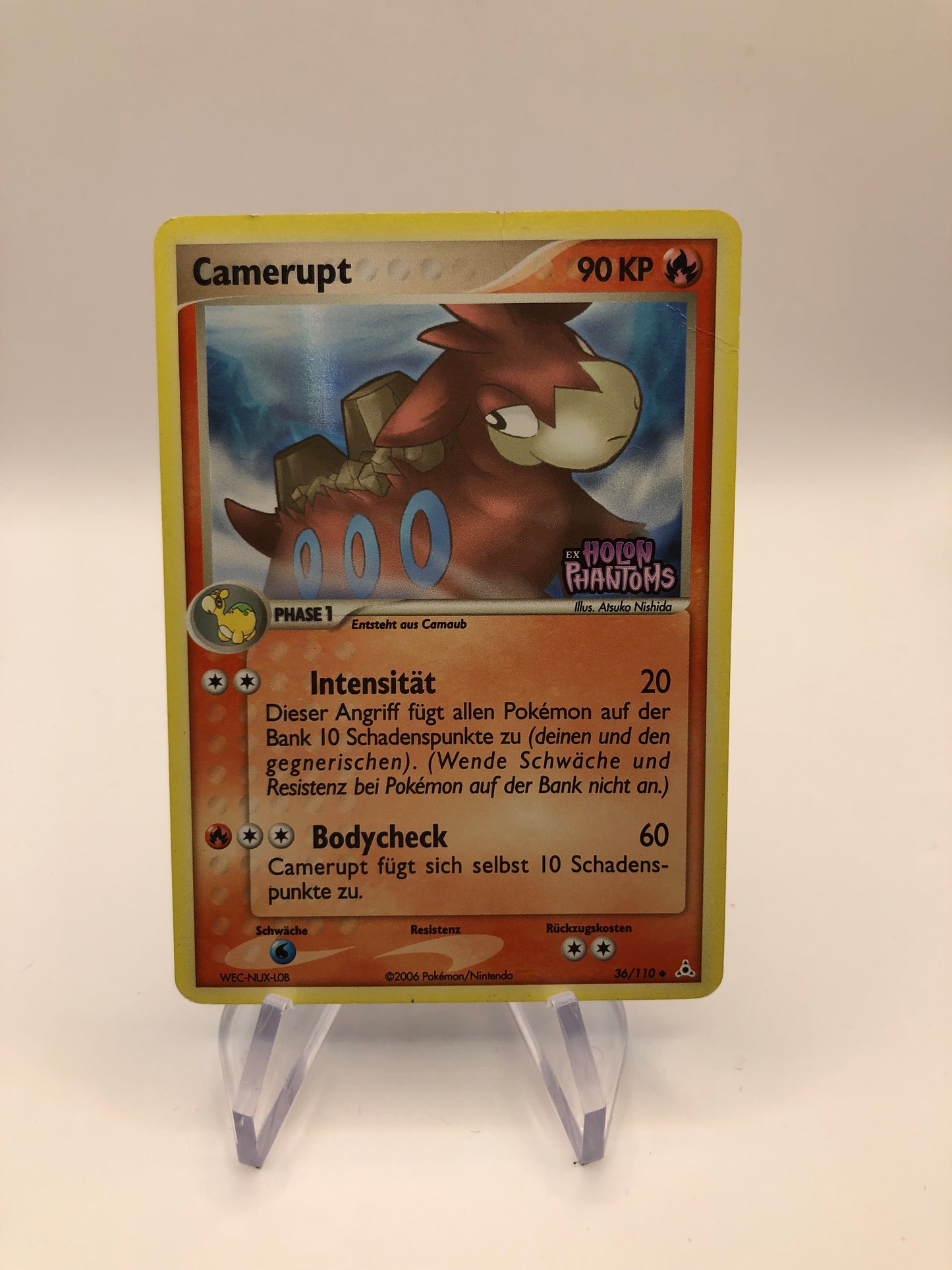 Pokemon Karte Revers Stamp Camerupt 36/110 Deutsch