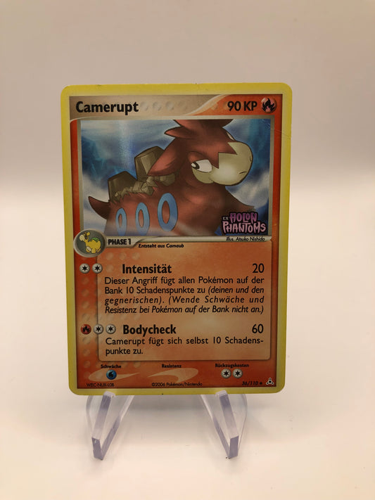 Pokemon Karte Revers Stamp Camerupt 36/110 Deutsch