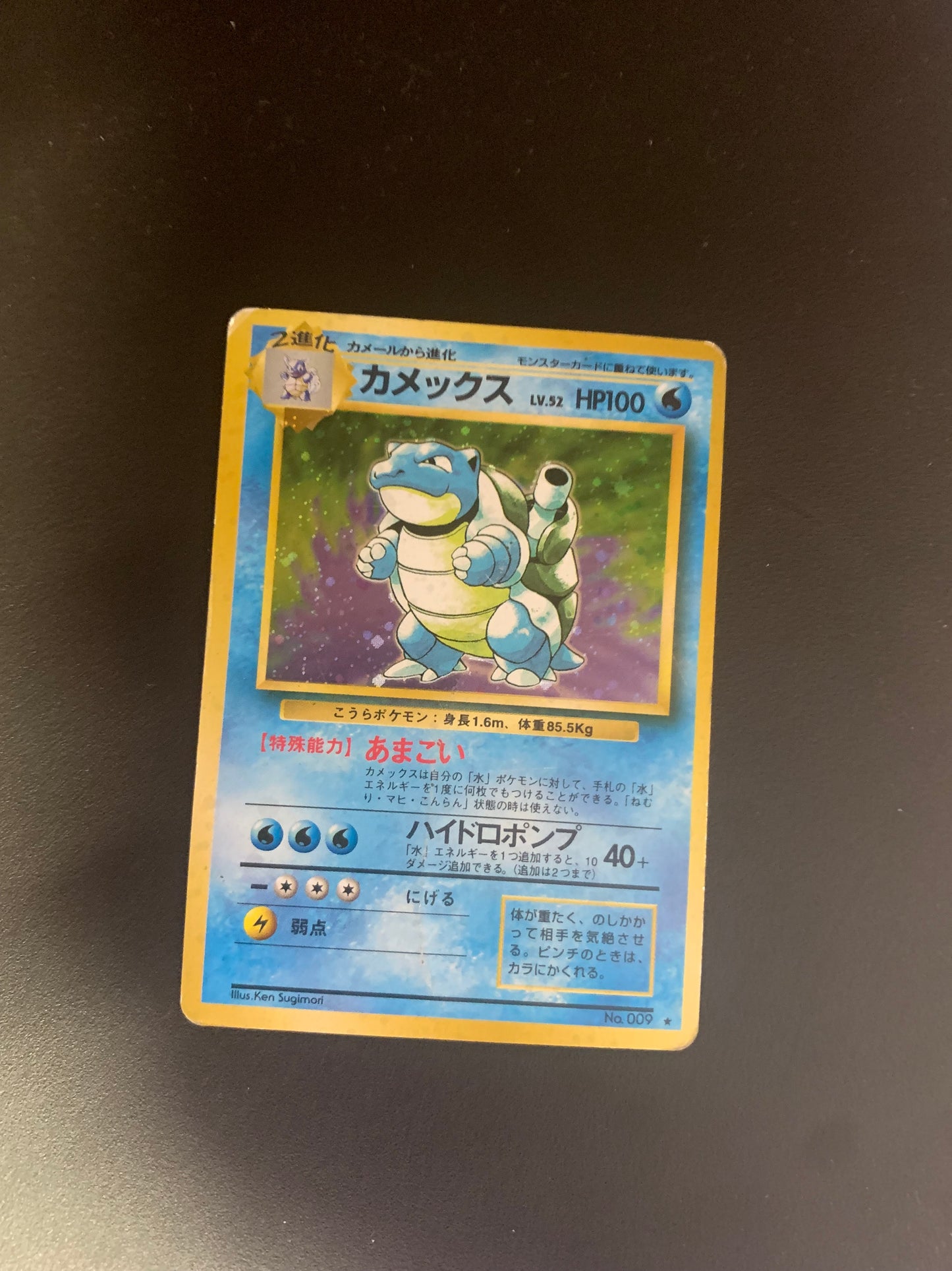 Pokemon Karte Holo Turtok No.9 Japanisch