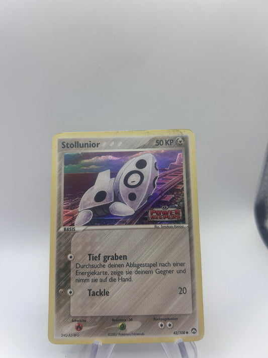 Pokemon Karte Stamp Stollunior 42/108 Deutsch