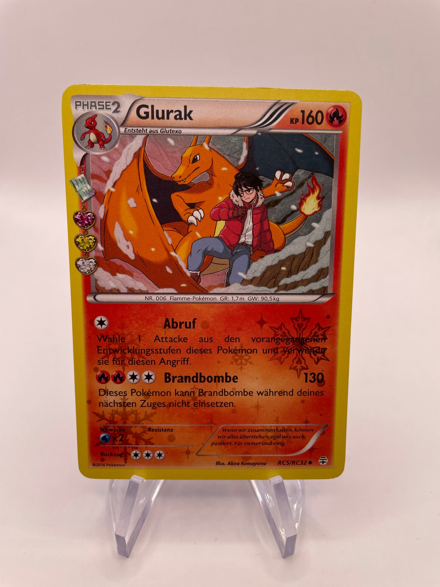 Pokemon Karte Holo Revers Glurak RC5/RC32 Deutsch