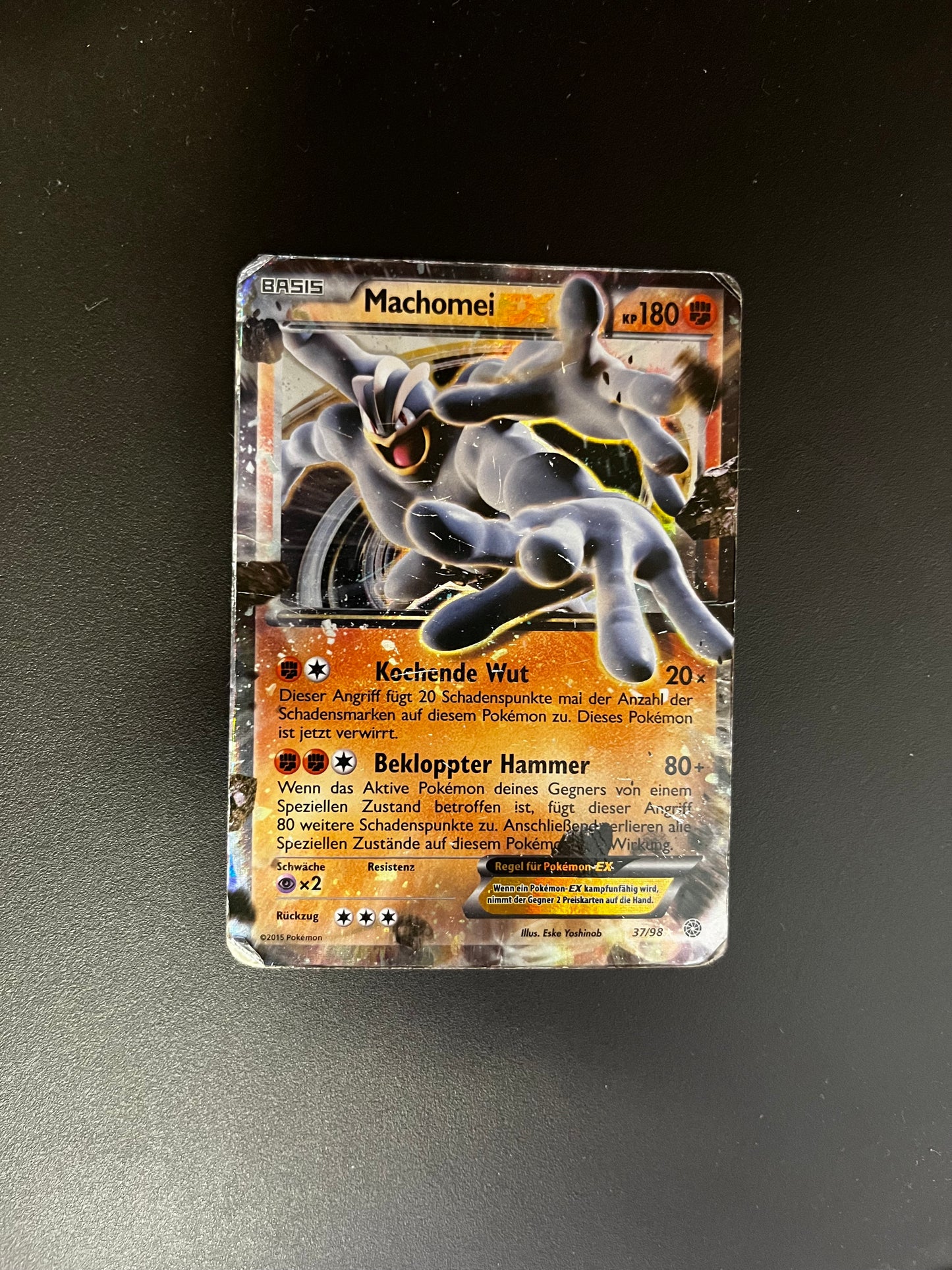 Pokemon Card EX Machomei 37/98 German