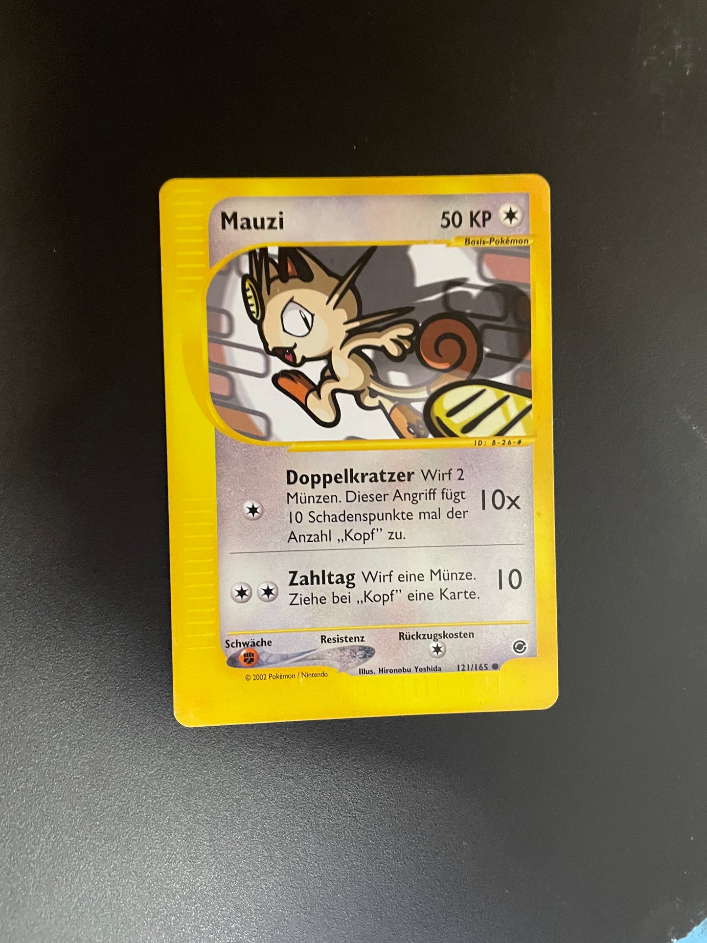 Pokemon Karte E-Series Mauzi 121/165 Deutsch