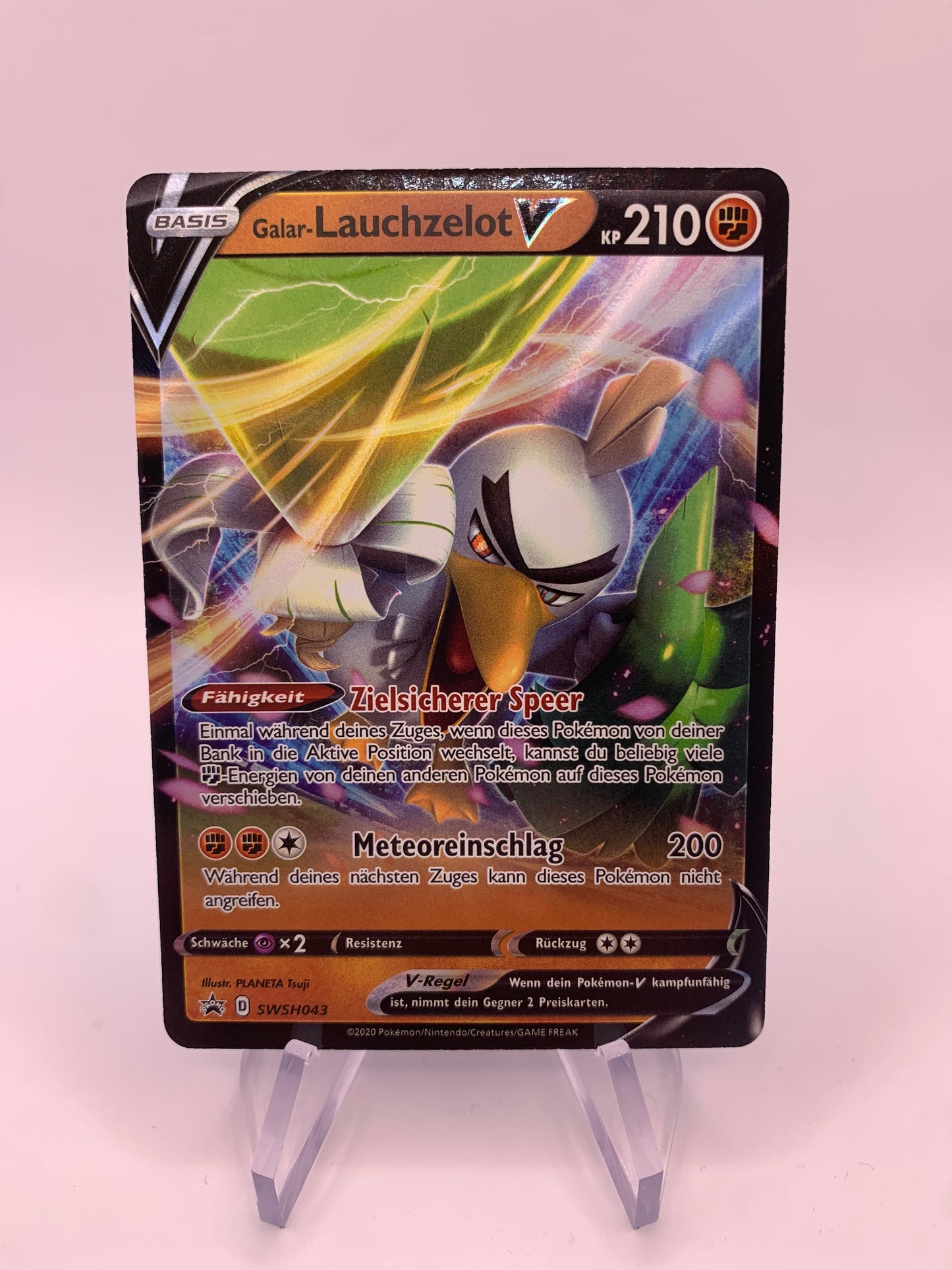 Pokémon Karte V Promo Galar-Lauchzelot SWSH043 deutsch