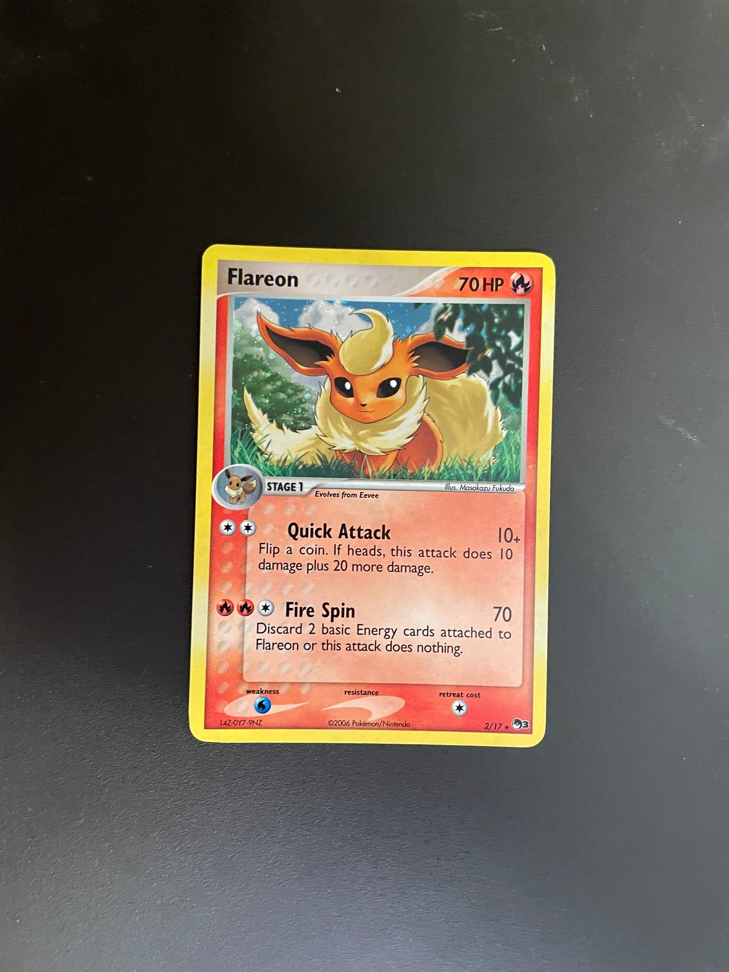 Pokemon Karte POP 3 Holo Flamara 2/17 Englisch