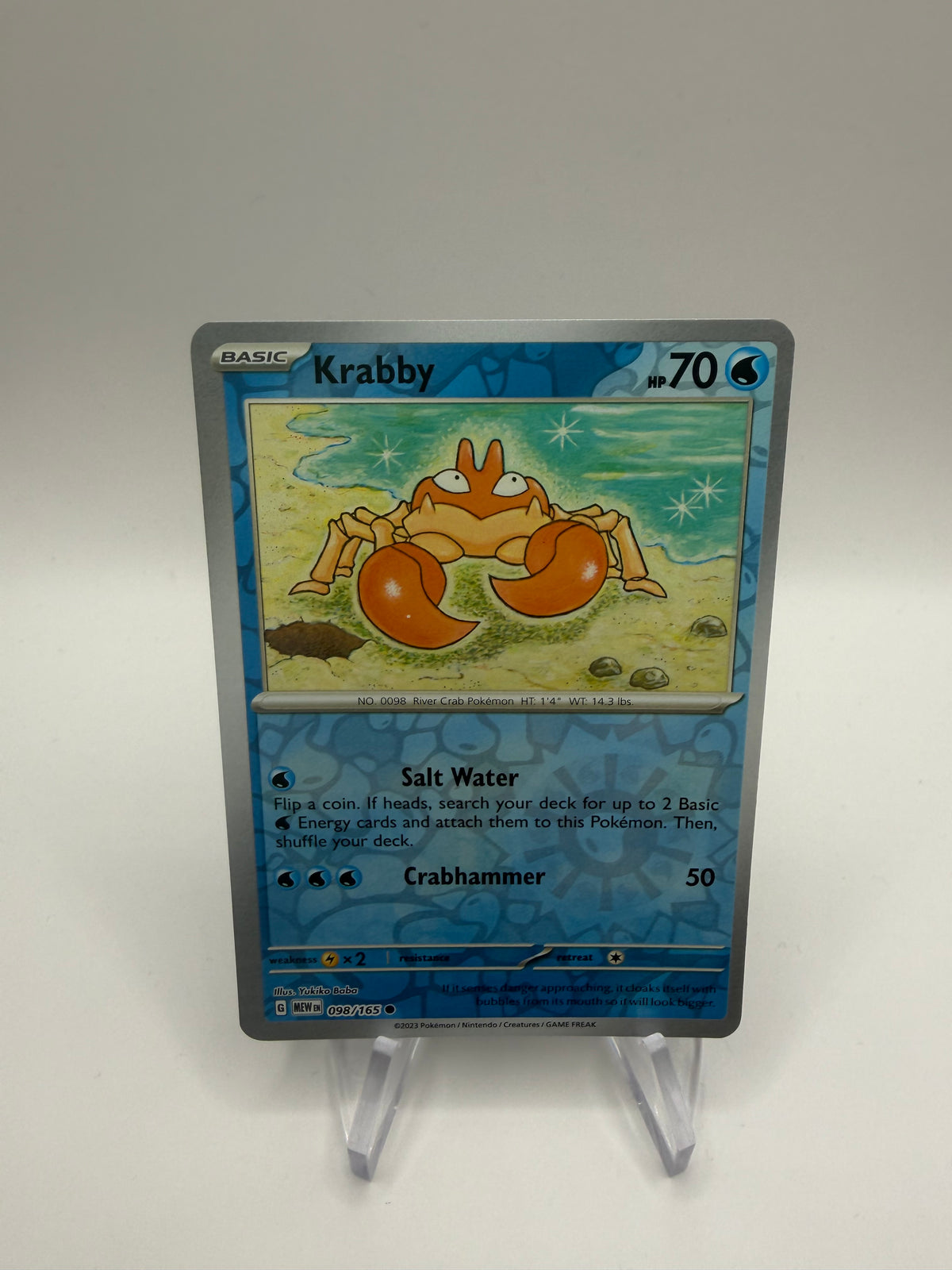 Pokemon Karte Reverse 151 Krabby 98/165 Englisch