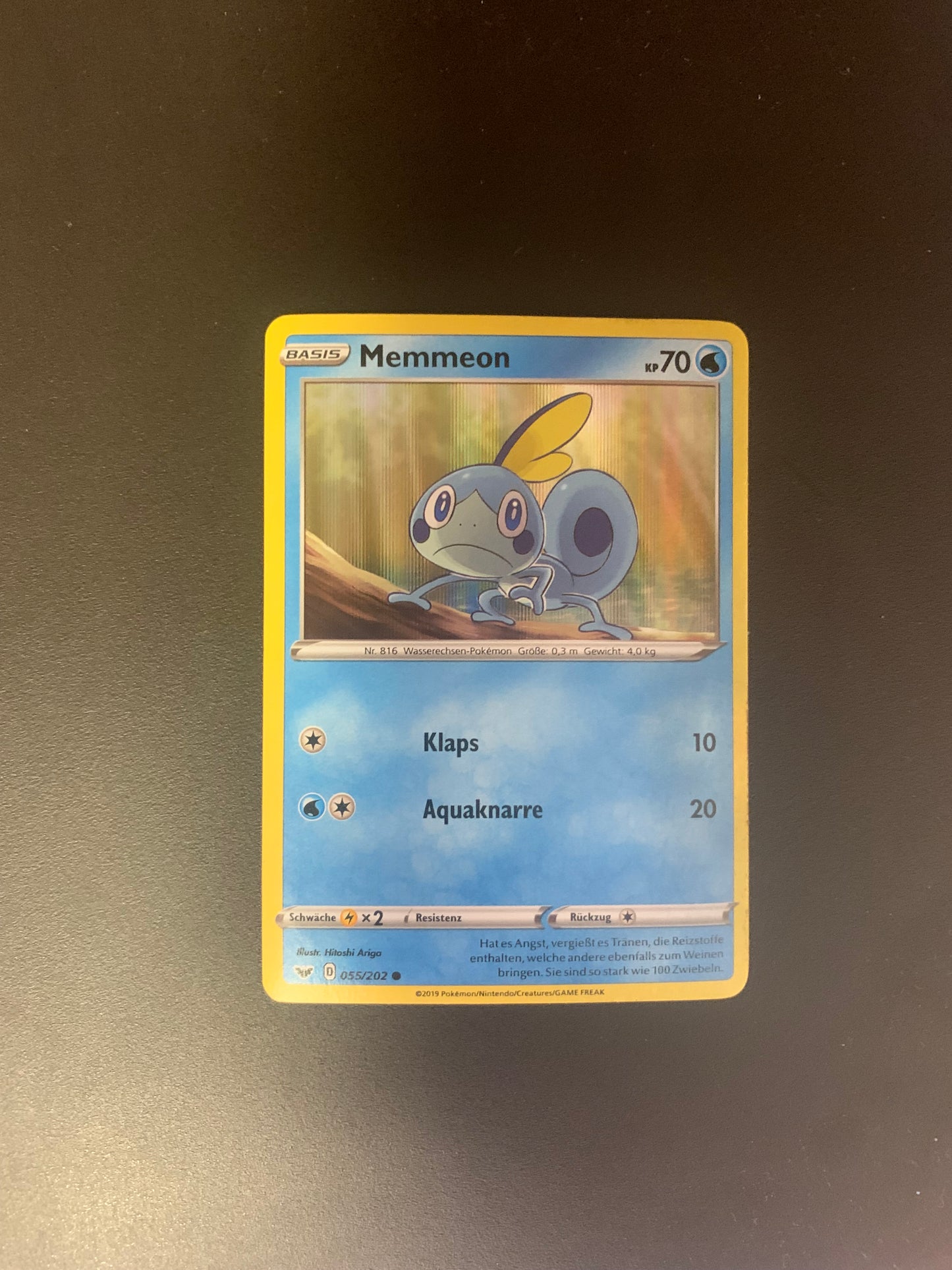 Pokemon Karte Holo Memmeon 55/202 Deutsch