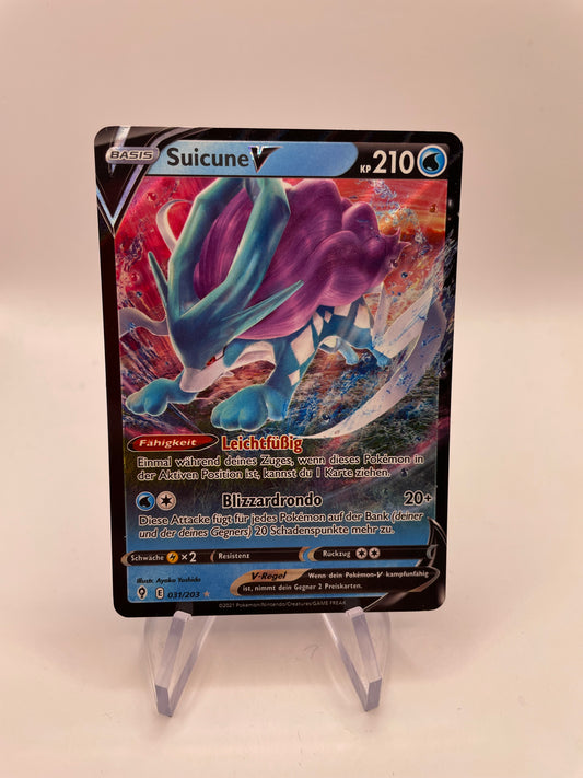 Pokemon Karte V Suicune 31/203 Deutsch
