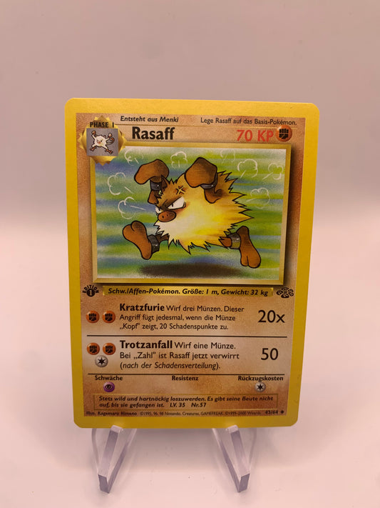 Pokemon Karte 1st Edition Rasaff 43/64 Deutsch