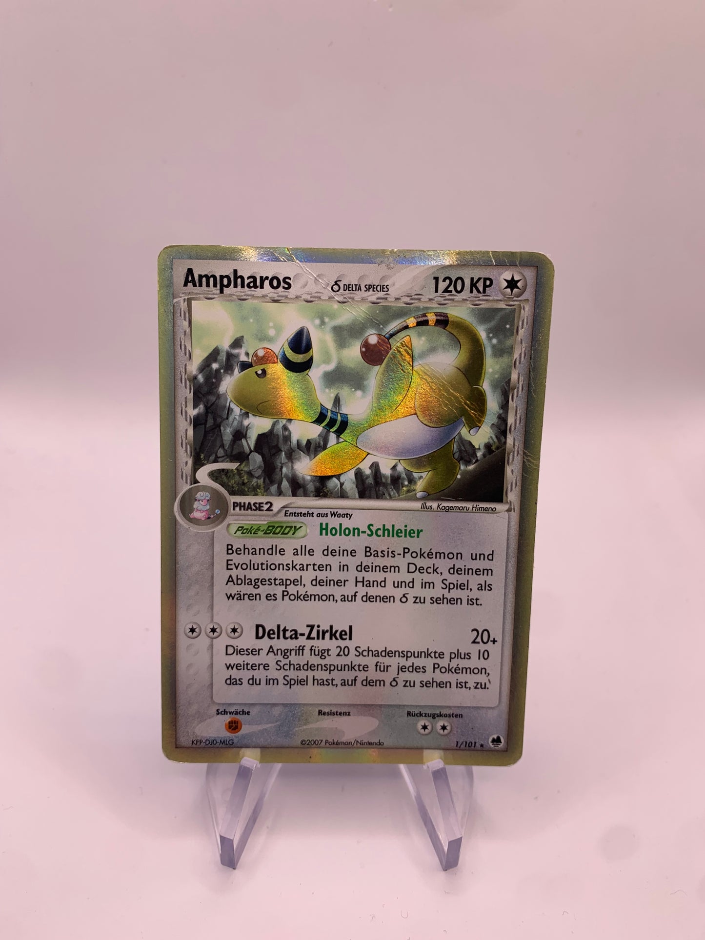 Pokemon Karte Delta Ampharos 1/101 Deutsch