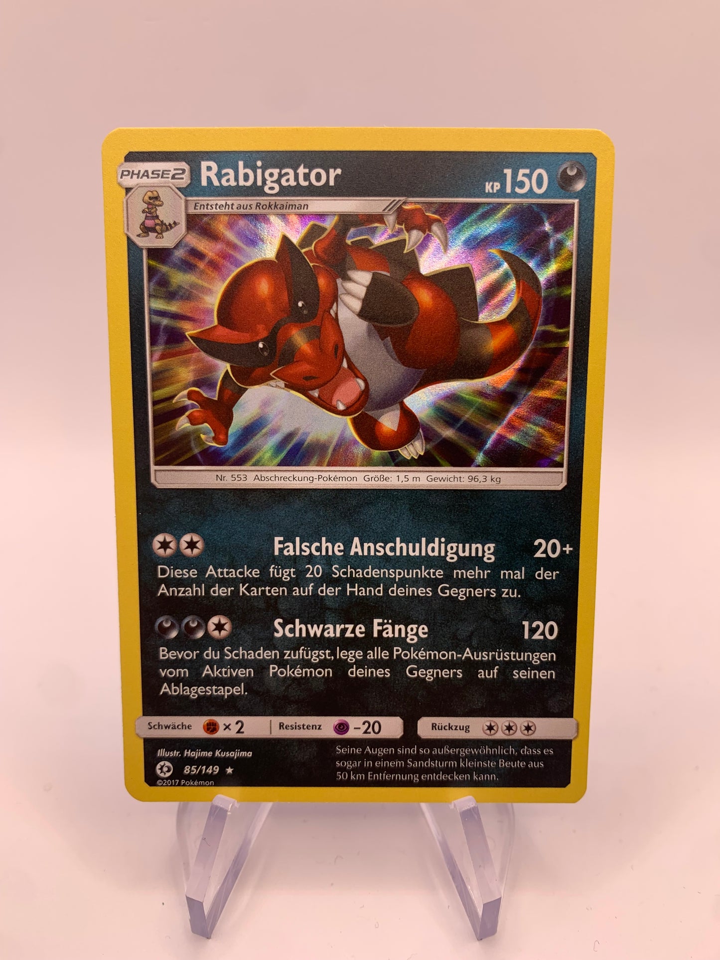 Pokémon Karte Holo Rabigator 85/149 deutsch