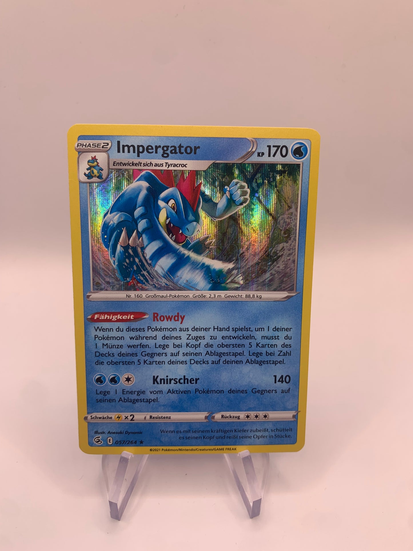 Pokemon Karte Holo Impergator 57/264 Deutsch