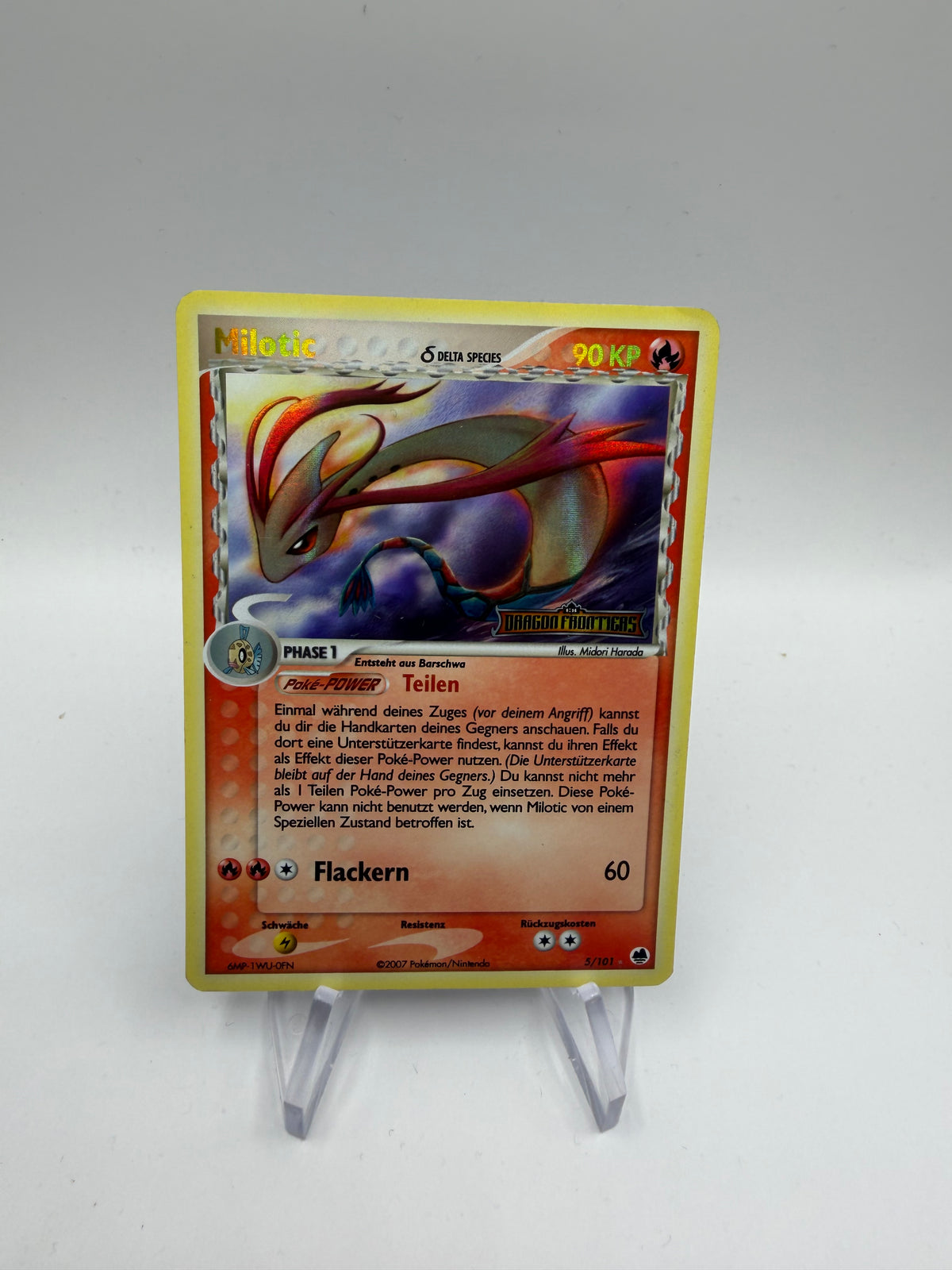 Pokemon Karte Stamp Delta Species Milotic 5/101 Deutsch
