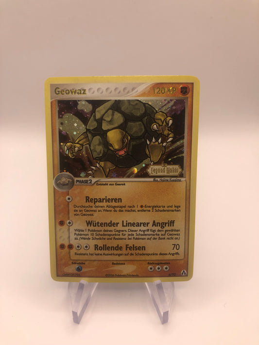 Pokemon Karte Stamp Geowaz 6/92 Deutsch