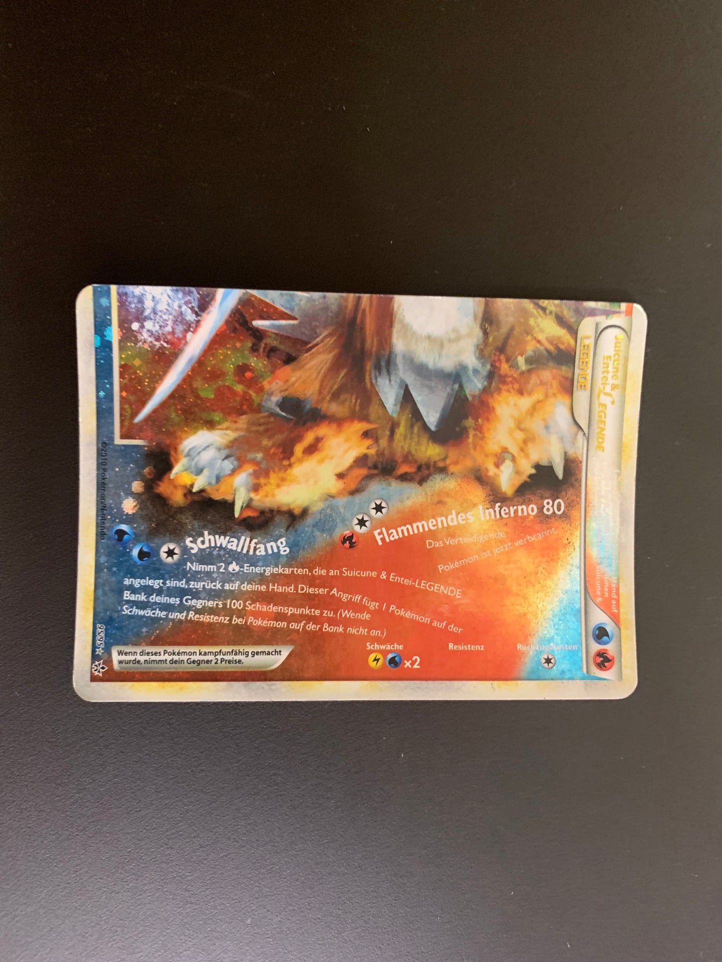 Pokemon Karte Legende Suicune& Entei 95/95 Deutsch