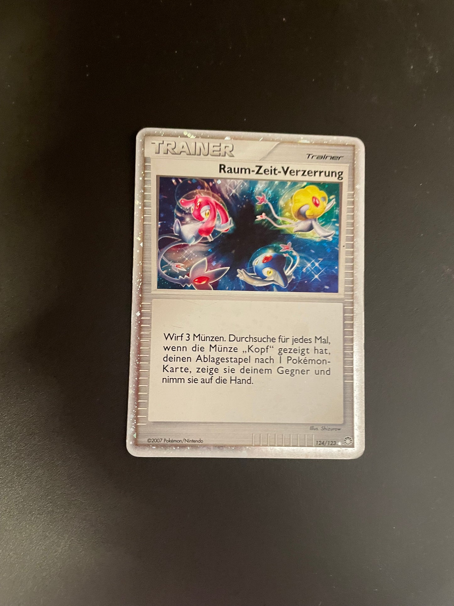 Pokemon Karte Holo Trainer Raum-Zeit-Verzerrung 124/123 Deutsch