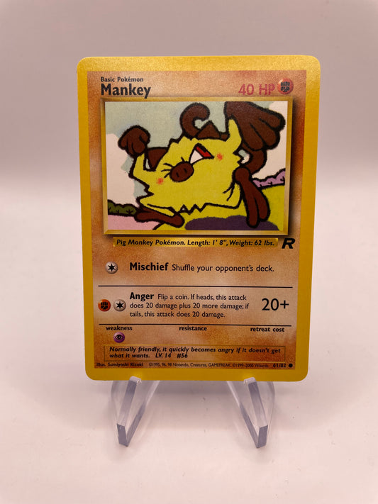 Pokemon Karte Rocket Mankey 61/82 Englisch