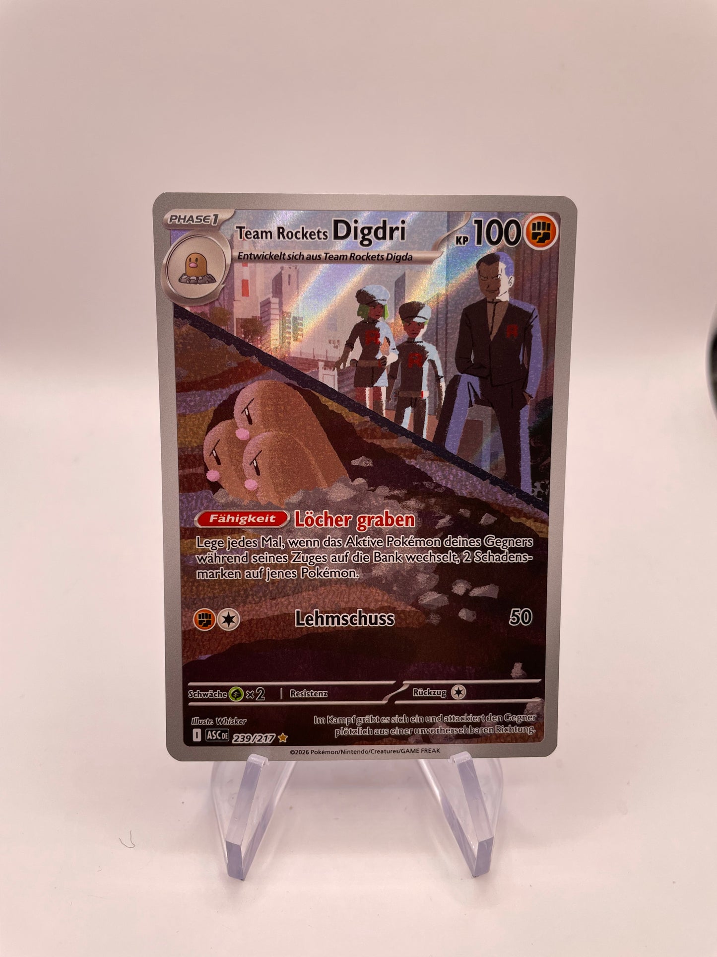 Pokémon Karte Art Rare Digdri 239/217 Deutsch