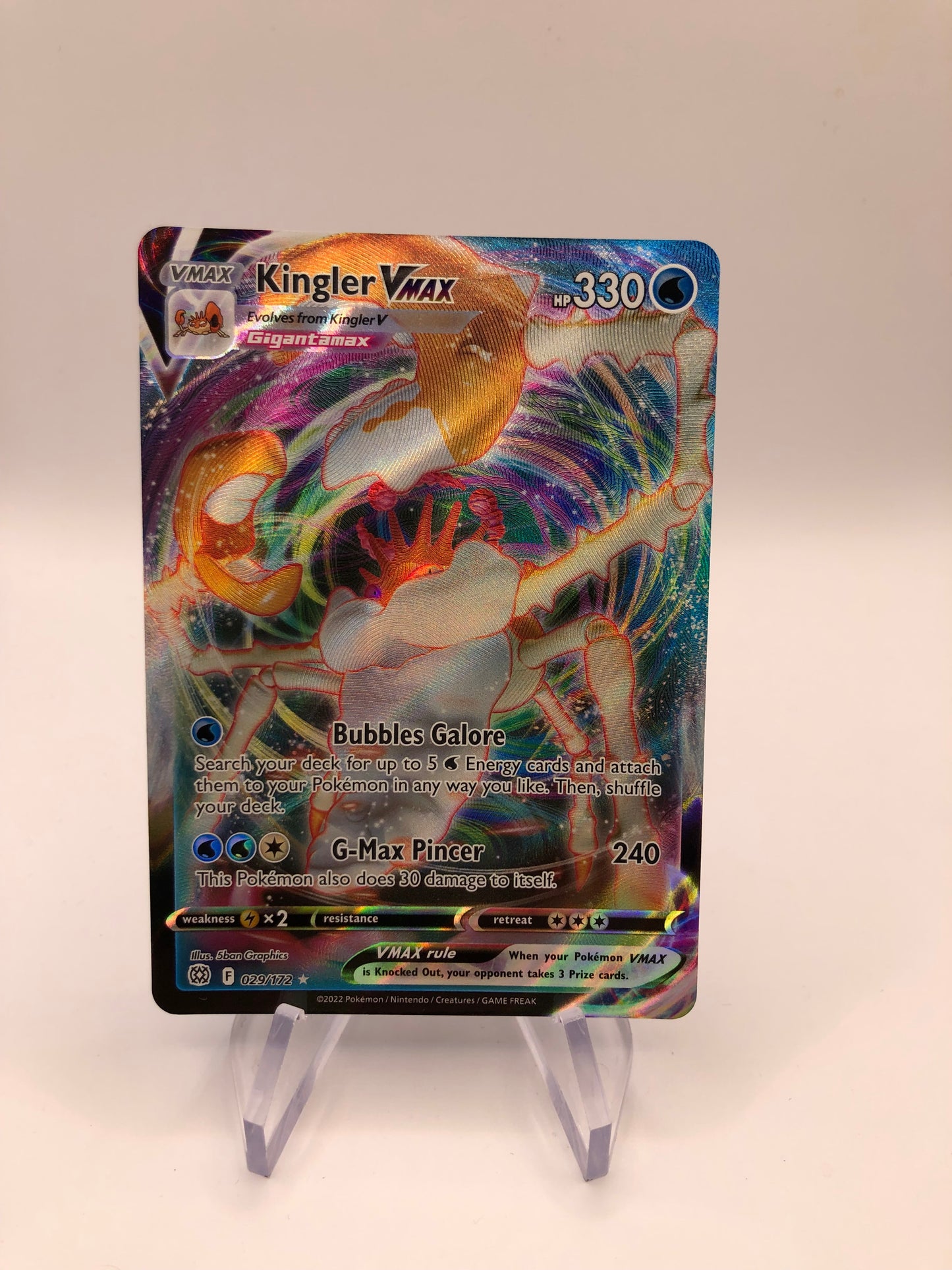 Pokemon Karte Vmax Kingler 29/172 Englisch