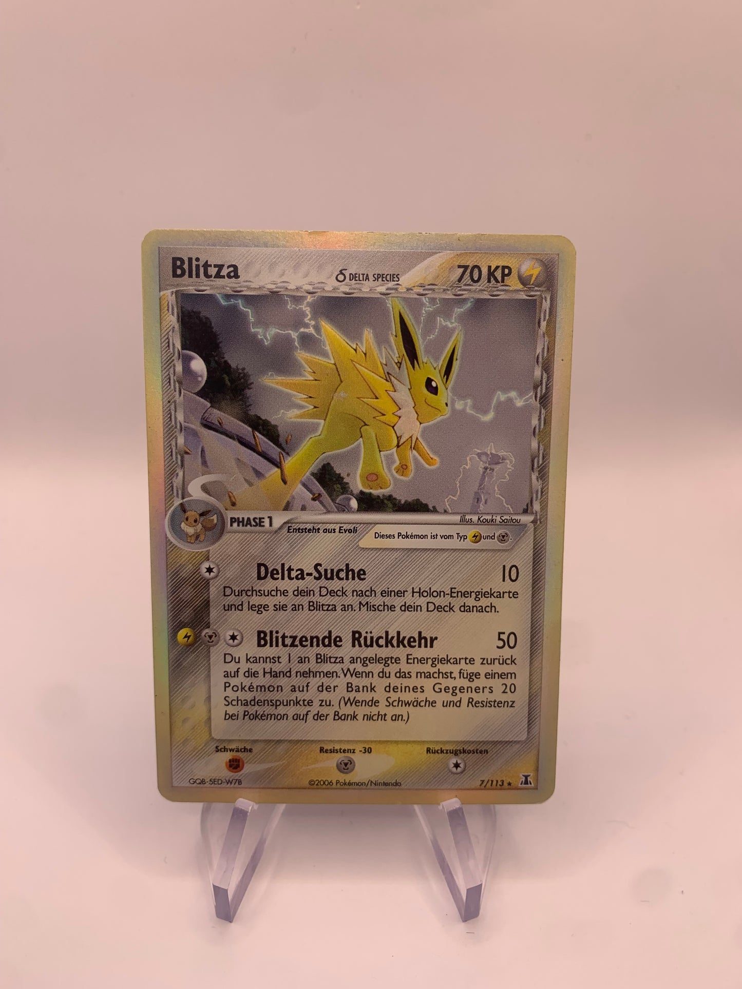 Pokemon Karte Holo Blitza 7/113 Deutsch