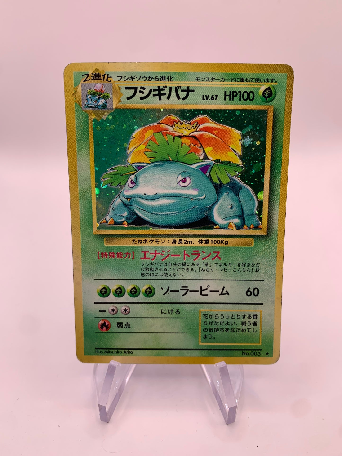 Pokemon Karte Holo Bisaflor No.003 Japanisch