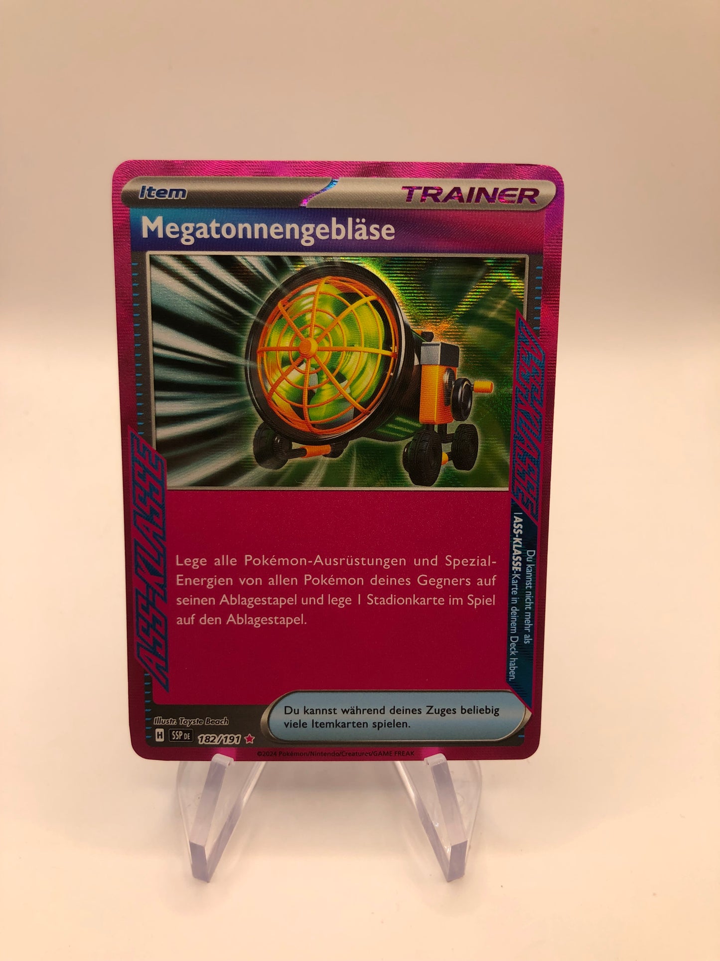 Pokemon Karte Trainer Megatonnengebläse 182/191 Deutsch