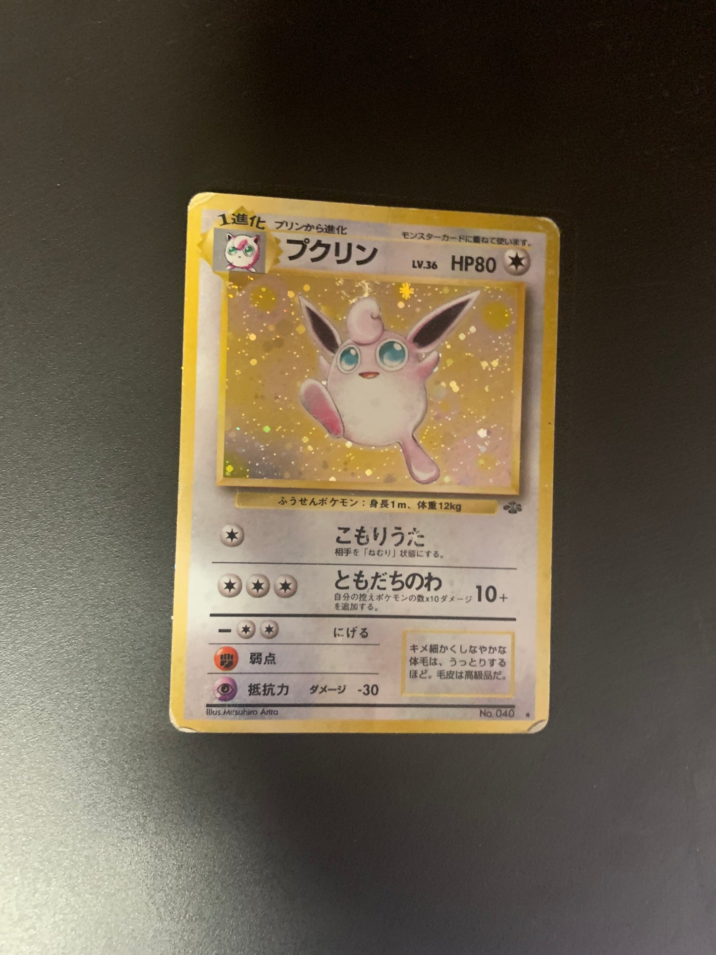 Pokemon Karte Holo Knudeluff No.40 Japanisch