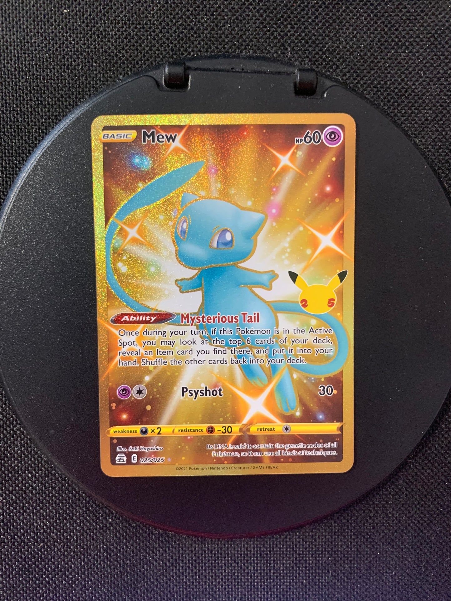 Pokemon Card Shiny Gold Mew Celebration 25/25