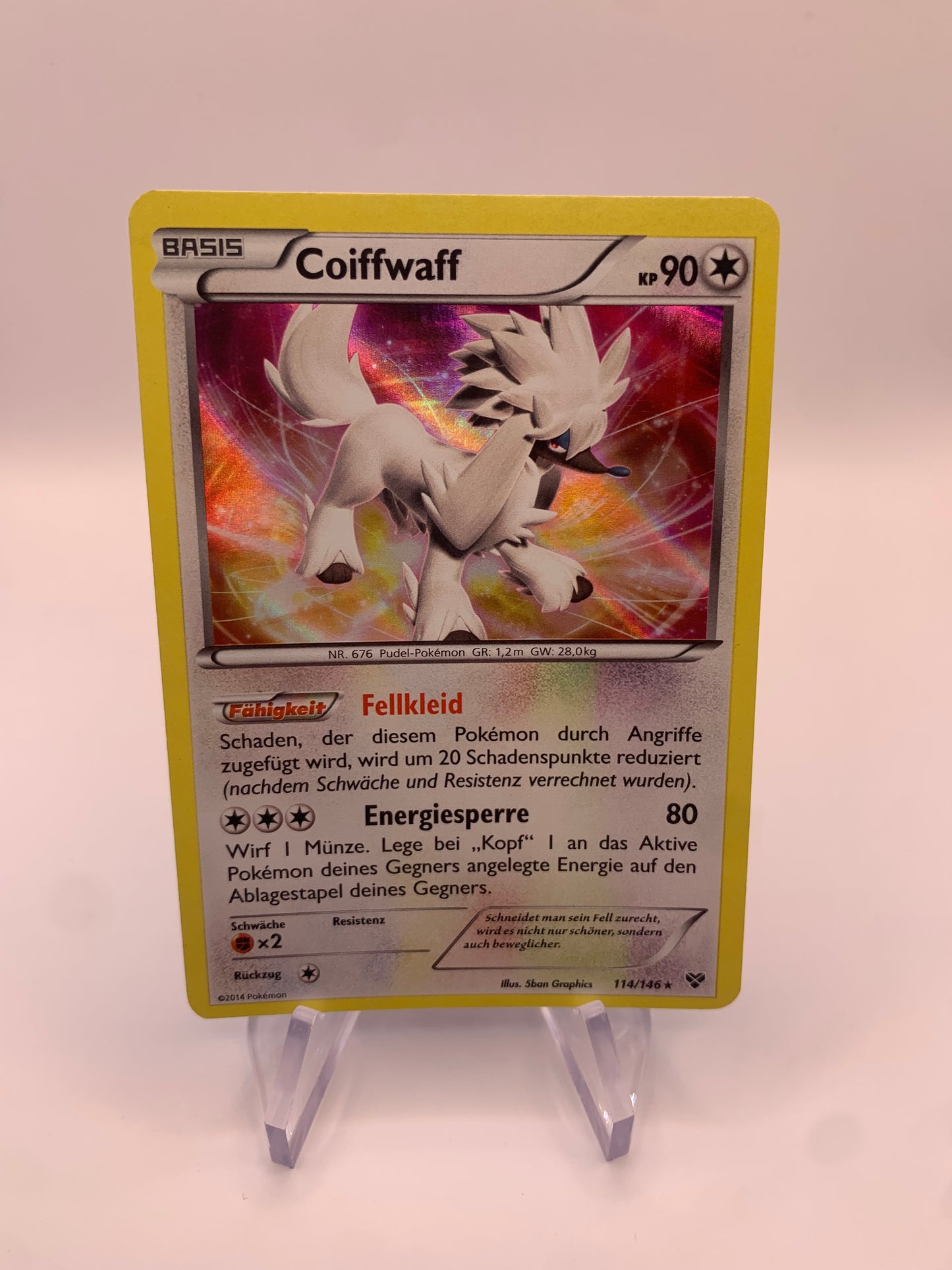 Pokemon Karte Holo Coiffwaff 114/146 Deutsch