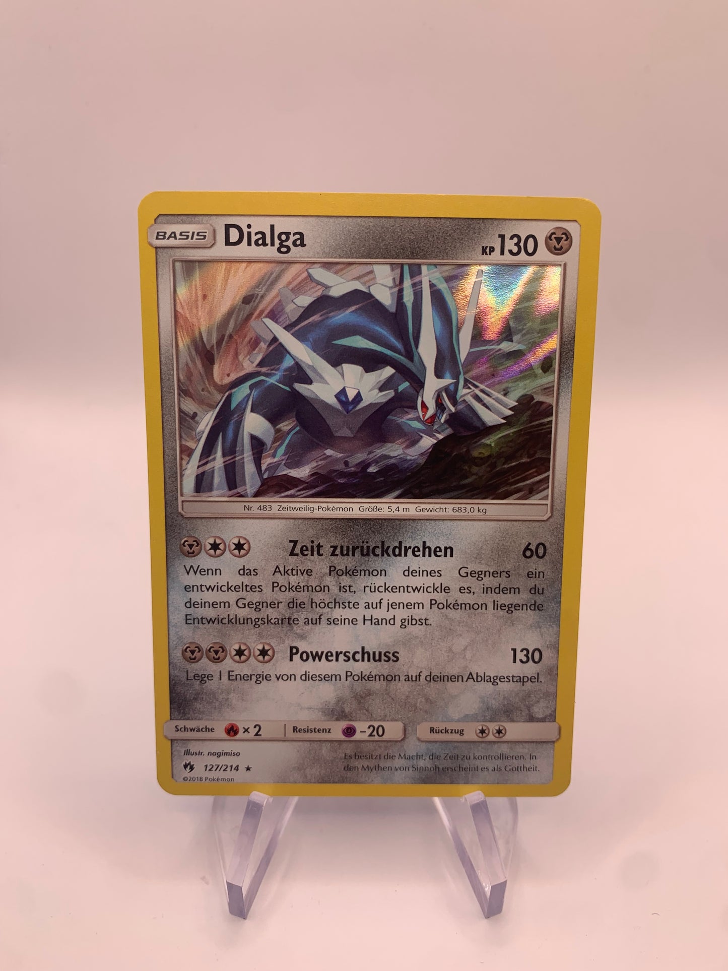 Pokemon Karte Holo Dialga 127/214 Deutsch