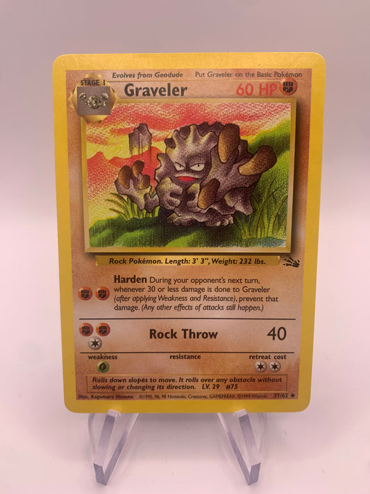 Pokemon Karte Georok Fossil 37/62 Englisch