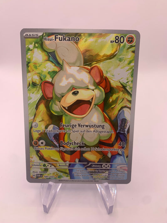 Pokemon Karte Art-Rare Hisui Fukano 181/167 Deutsch